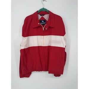 Vintage Men’s XL Nautical Boat Striped Full Zip Colorblock Windbreaker Jacket 46